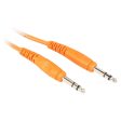 24 Rockville RCTR103O Orange 3  1 4   TRS to 1 4   TRS Cable 100% Copper Supply