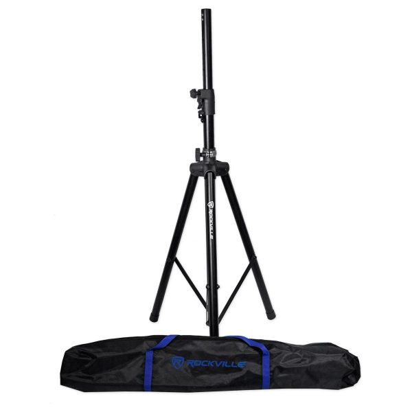 Rockville DJ PA Tripod Speaker Stand+Bag Hydraulic Auto Lift & Lowering RVSS4AB Sale