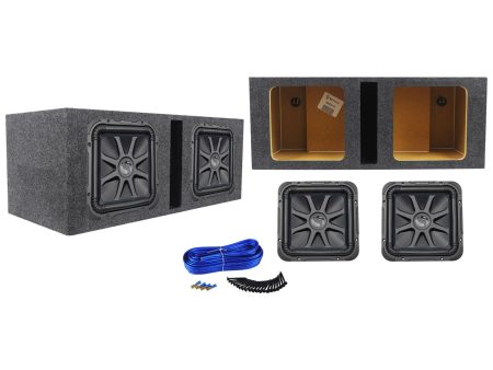 2) Kicker 44L7S12-4 L7S124 12  3000W Solo Baric L7 Car Subwoofers+Vented Sub Box on Sale