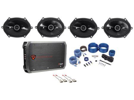 Kicker 6x8  Factory Speaker Replacement Kit+ 4-Ch Amp For 97-98 Ford Expedition Supply