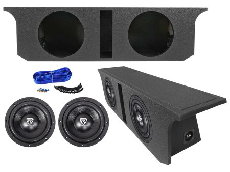 2) Rockville 10  Subwoofers+Sub Enclosure Box For 2007-2016 Jeep Wrangler 4-Door For Sale