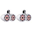 Pair Dual Kicker 43KM654LCW 6.5  780w Marine Wakeboard Tower Speakers w LED s Sale