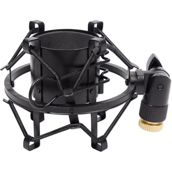 Black Metal Shock Mount w Foam For Nady SCM-700 Condenser Studio Microphone Online now