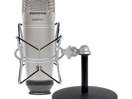 Samson C01U Pro Recording Podcast Microphone+Shock Mount+Weighted Mic Stand For Cheap