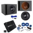 Rockville W10K6D2 V2 10  2000w Subwoofer+Vented Sub Box+Mono Amplifier+Amp Kit For Discount