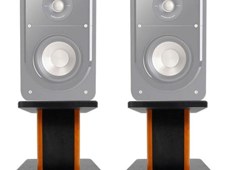 (2) 8” Wood Bookshelf Speaker Stands For Polk Audio S20 Bookshelf Speakers For Discount