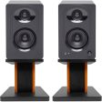 2) SAMSON M50 5  Studio Computer Podcast Reference Monitors Speakers+Wood Stands For Discount