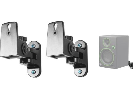 (2) Hidden Wall Mount Swivel Brackets For Mackie CR4 Studio Monitor Speakers Sale