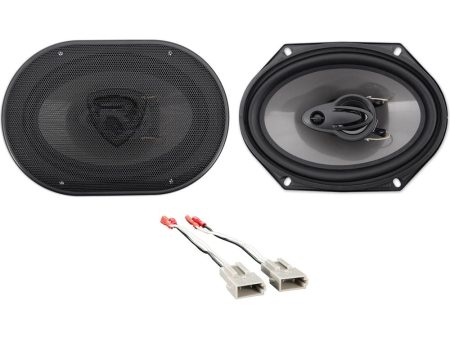 Front Rockville 6x8  Factory Speaker Replacement Kit For 1991-1994 Mazda Navajo For Discount