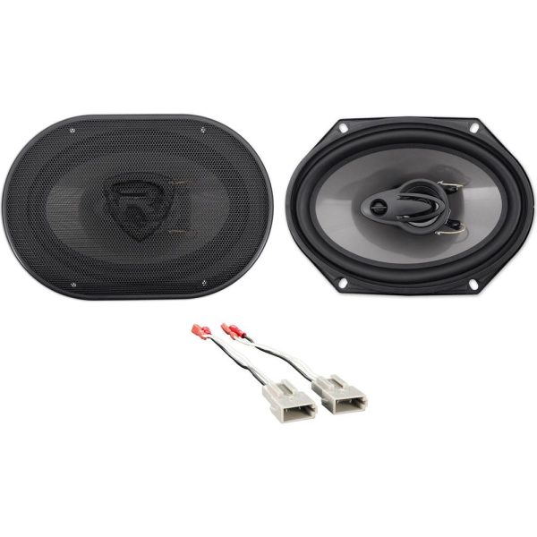 Front Rockville 6x8  Factory Speaker Replacement Kit For 1991-1994 Mazda Navajo For Discount