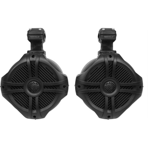 (2) Rockville RWB70B 6.5  250w 360° Swivel Tower Speakers+Covers for RZR ATV UTV Discount