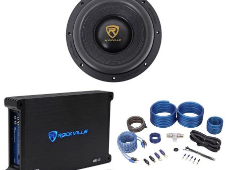 Rockville W10K9D4 10  3200 Watt Car Audio Subwoofer+Mono Amplifier+Amp Kit Cheap