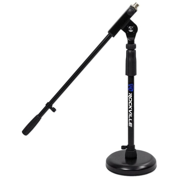 Samson Podcast Recording Studio Desktop Microphone Mic Stand, Round Base+Boom on Sale