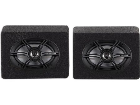 (2) RE Audio REX6.9 6x9 400 Watt 3-Way Car Speakers+(2) Sealed Enclosures REX69 Sale