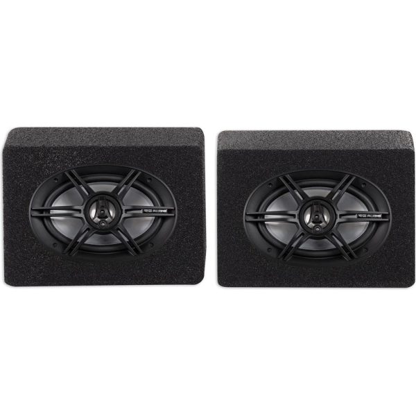 (2) RE Audio REX6.9 6x9 400 Watt 3-Way Car Speakers+(2) Sealed Enclosures REX69 Sale