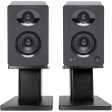 2) SAMSON M50 5  Studio Computer Podcast Reference Monitors Speakers+Desk Stands For Sale