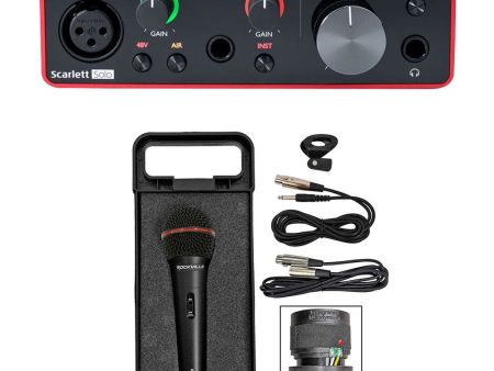 Focusrite SCARLETT SOLO 3rd Gen 192kHz USB Audio Interface Bundle with Microphone, Cable & Case Online