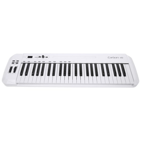 Samson Carbon 49 Key USB MIDI DJ Keyboard Controller+Dual Shelf Studio Stand For Sale