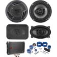 (2) Rockville RV6.3A 6.5  Speakers+(2) 4x6  Speakers+4-Channel Amplifier+Amp Kit on Sale