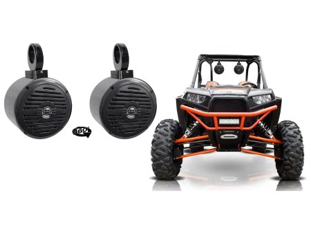 (2) Rockville 5.25  360° Swivel Black Aluminum Tower Speakers For RZR ATV UTV on Sale