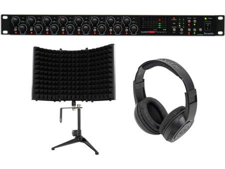 Focusrite Scarlett OctoPre Dynamic Microphone Preamp+Isolation Shield+Headphones For Sale