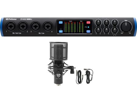 Presonus STUDIO 1810C 18x8 USB-C Audio Recording Interface + RCM PRO Microphone Discount