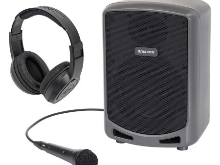 Samson Expedition Express+ Portable PA Rechargeable Speaker w Mic+Headphones Online now