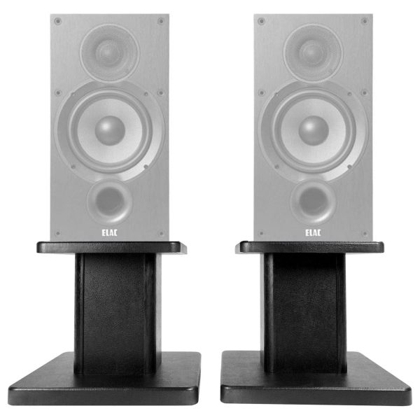 (2) 8” Black Bookshelf Speaker Stands For ELAC Debut 2.0 B6.2 Bookshelf Speakers Supply