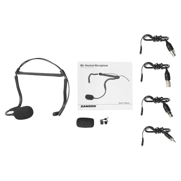 Samson QEX Fitness Headset Microphone Mic+4 Adapters+Case For Yoga Spin Pilates on Sale