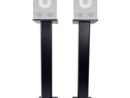 (2) Rockville 36” Studio Monitor Speaker Stands For Focal ALPHA 65 Monitors Sale