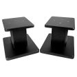 (2) 8” Black Bookshelf Speaker Stands For ELAC Debut 2.0 B6.2 Bookshelf Speakers Supply