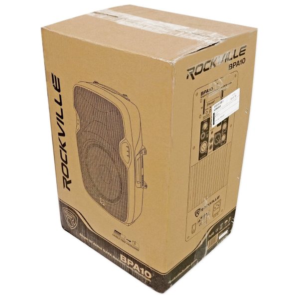 Rockville DJ Package w  (2) 10  Active Speakers+Dual Mount+12  Powered Subwoofer For Sale