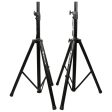 (2) Pairs Rockville Tripod DJ PA Speaker Stands + Carrying Cases Black RVSS2 For Sale