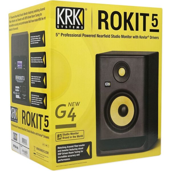 KRK ROKIT 5 G4 5  Bi-Amped Active Powered Studio Monitor Speaker RP5-G4 RP5G4 Supply