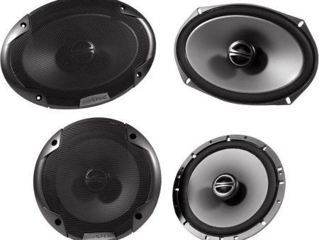 Alpine SPE-6090 6  x 9  2 Way Pair Of Car Speakers + Alpine SPE-6000 6.5  2 Way Fashion