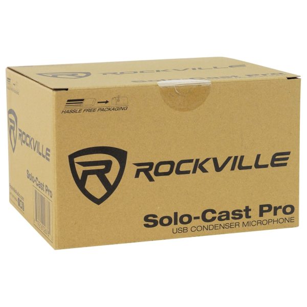 Rockville Solo-Cast Pro USB Microphone w Recording Interface+Stand+Headphones Sale