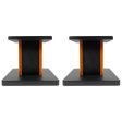 (2) 8” Wood Bookshelf Speaker Stands For Polk Audio S20 Bookshelf Speakers For Discount