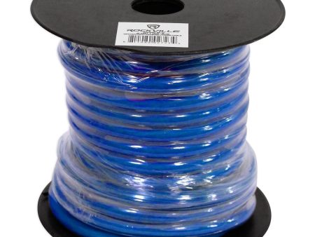 Rockville R4G40-BLUE 4 AWG Gauge 40 Foot Car Amp Power   Ground Wire Spool Hot on Sale