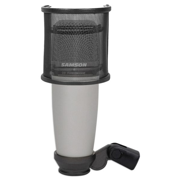 Samson C01 Studio Condenser Recording Microphone+Curved Pop Filter Windscreen For Discount