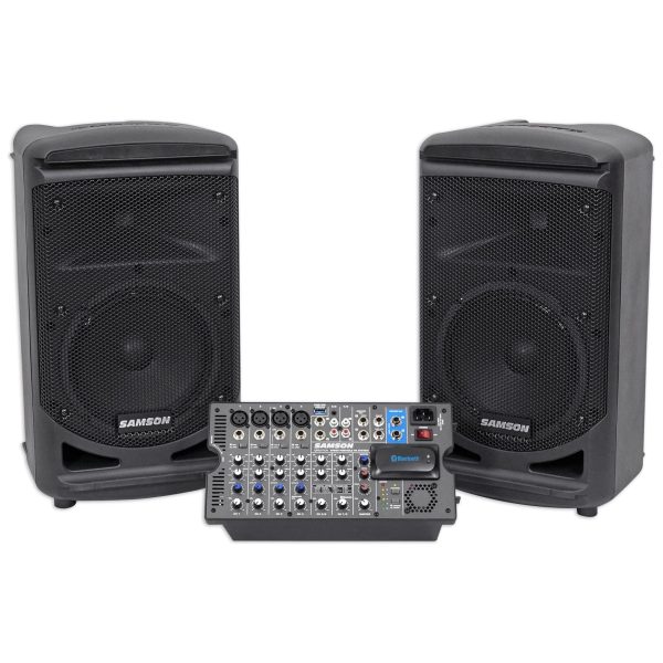 Samson Church School Portable 8  Audio Visual Speaker Sound System + Mic + Stand Online Hot Sale