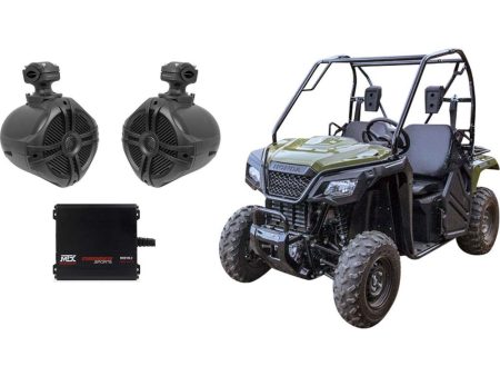 6.5  Rollbar Roll Cage Tower Speakers+MTX 2-Channel Amplifier For Honda Pioneer Discount