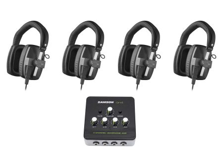 (4) Beyerdynamic DT-150-250 Broadcast Studio Monitoring Headphones+Headphone Amp Online Sale