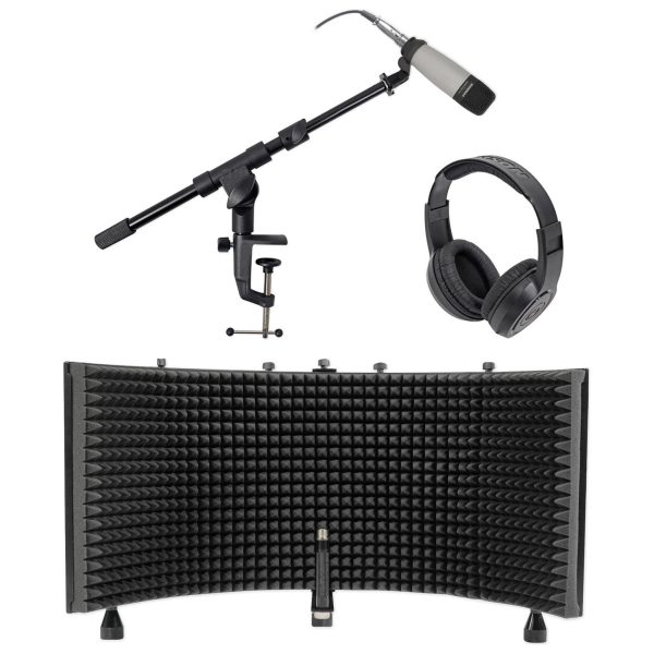 Samson C01 Studio Condenser Recording Microphone Mic+Stand+Headphones+Shield on Sale