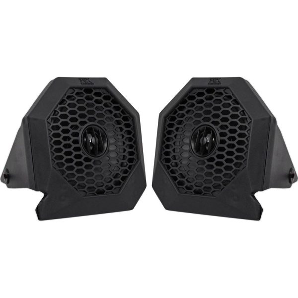 (2) MTX RZRPOD65 6.5  Dash Mount Roll Bar Speakers+2-Channel Amp For Polaris RZR Cheap