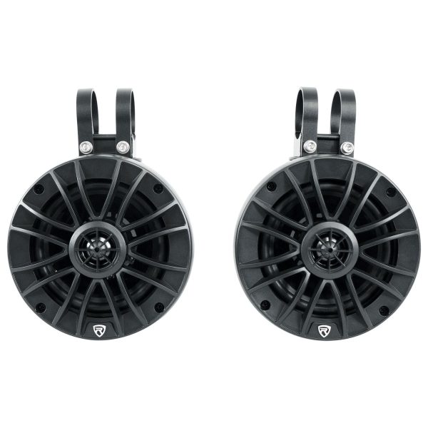 Rockville UT525B UTV ATV 5.25  Rollbar Wakeboard Marine Speakers Swivel IPX6 on Sale