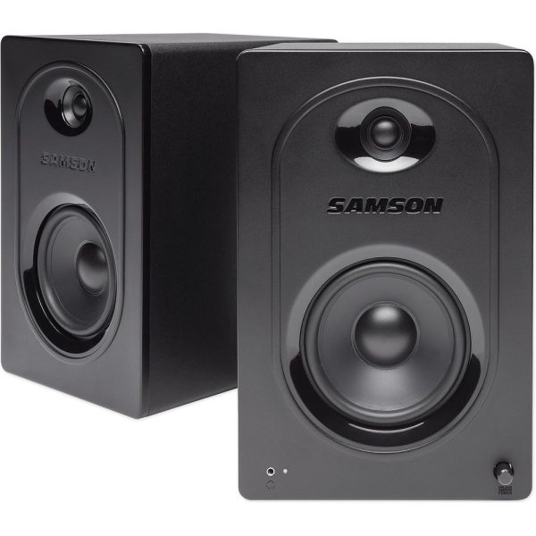 (2) SAMSON M50 5  Powered Studio Computer Podcast Monitors Speakers+8  Subwoofer For Sale