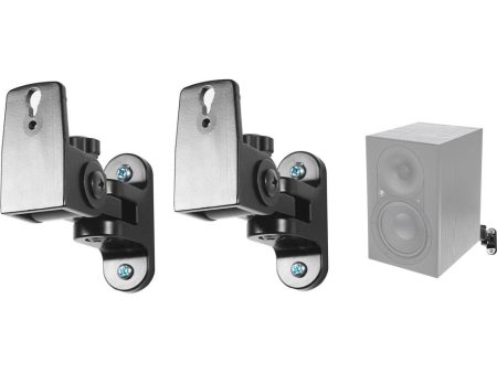 (2) Hidden Wall Mount Swivel Brackets For Mackie XR624 Studio Monitor Speakers For Discount