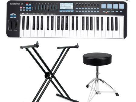 Samson Graphite 49-Key USB MIDI DJ Keyboard Controller w Fader Pads+Stand+Throne For Cheap