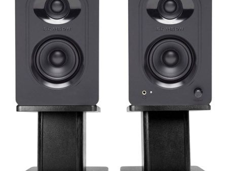 (2) SAMSON M30 Studio Computer Podcast Reference Monitors Speakers+Desk Stands Online Sale