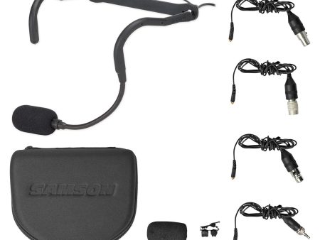 Samson QEX Fitness Headset Microphone Mic+4 Adapters+Case For Yoga Spin Pilates on Sale